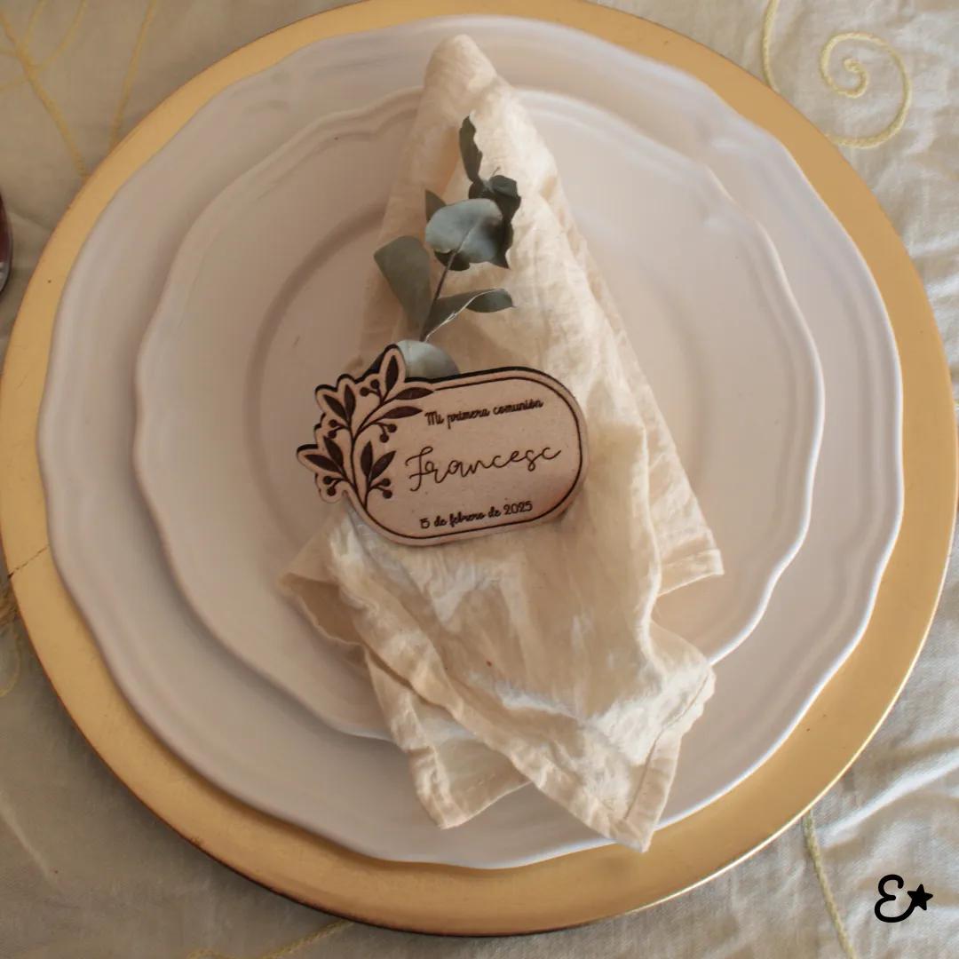 Marcasitios personalizados para invitados