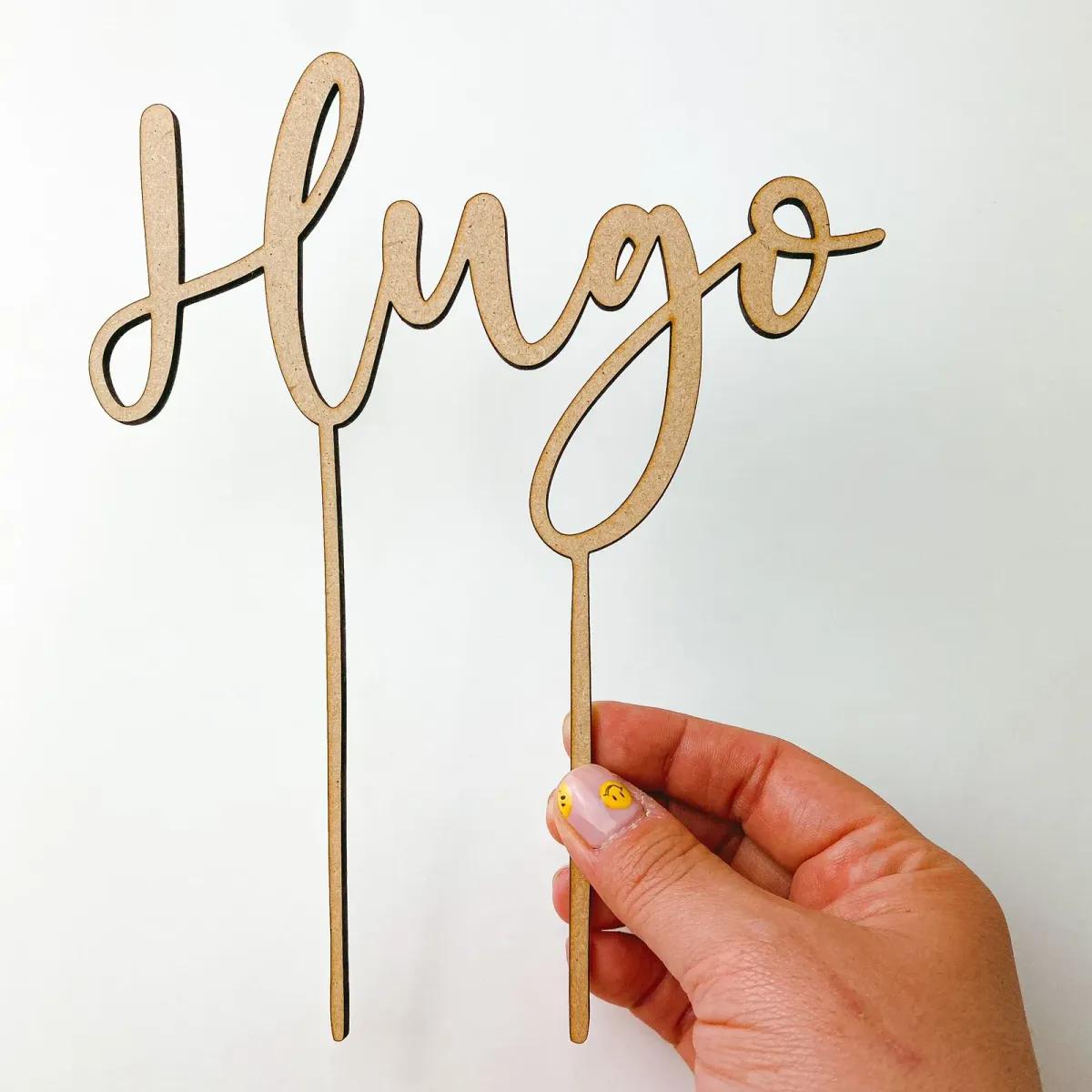 Cake topper madera vista 1