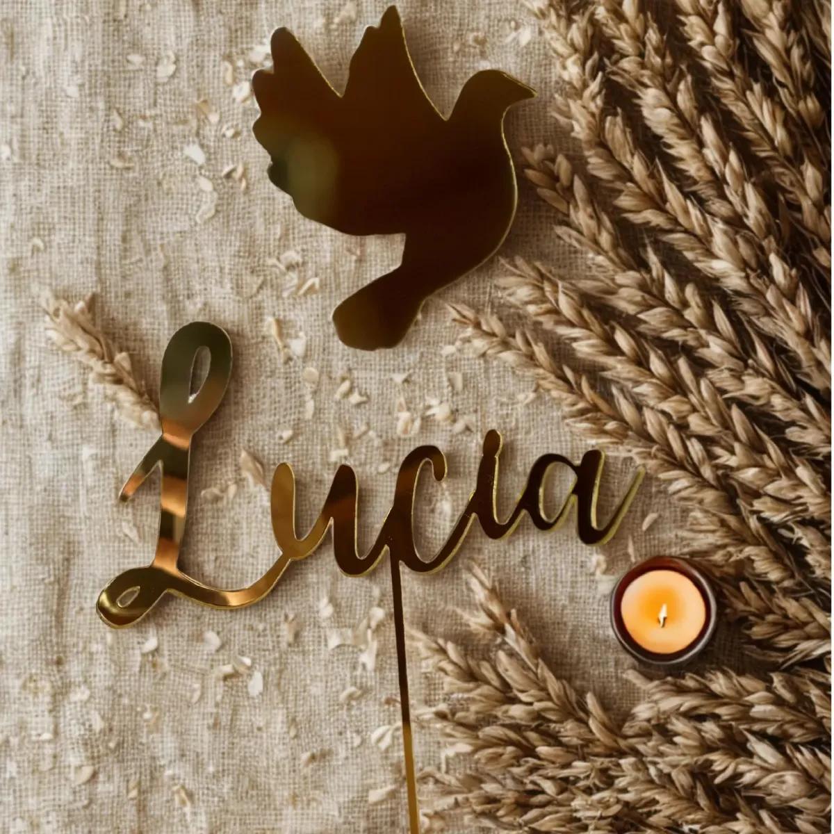 Cake topper metacrilato vista 2