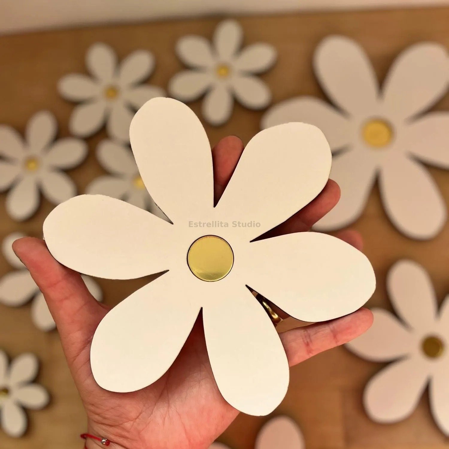 Margaritas de madera