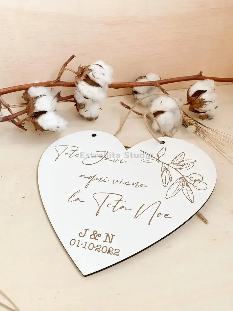 Cartel Corazón de boda