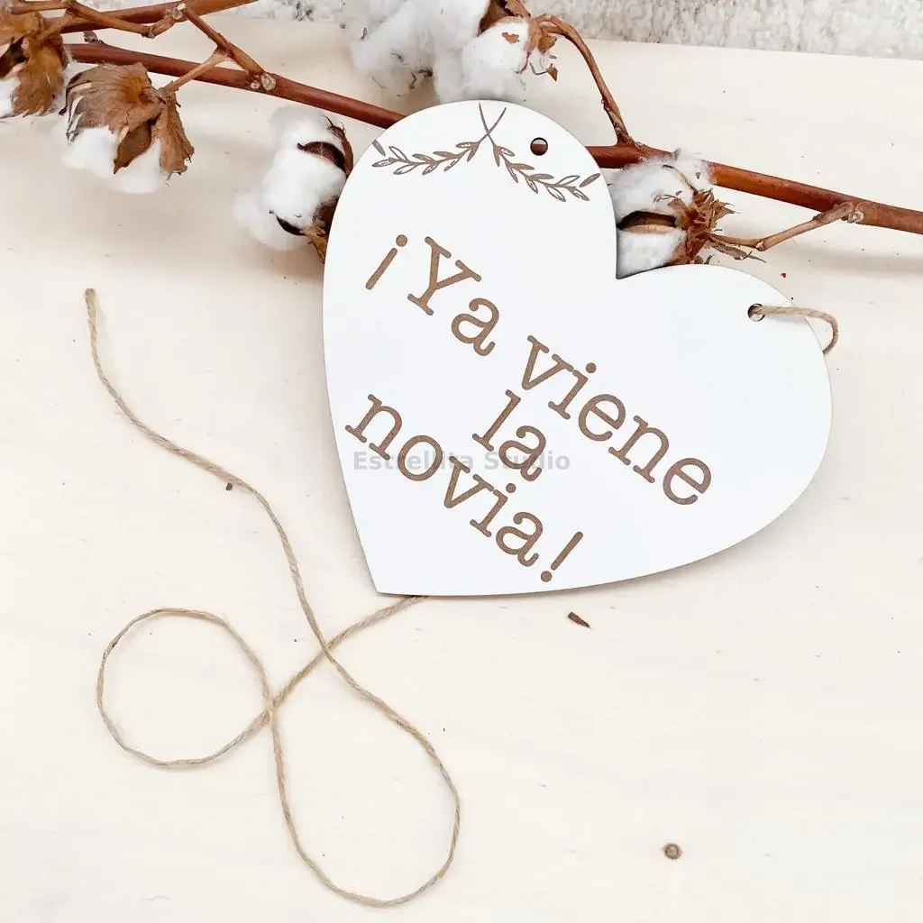 Cartel Corazón de boda