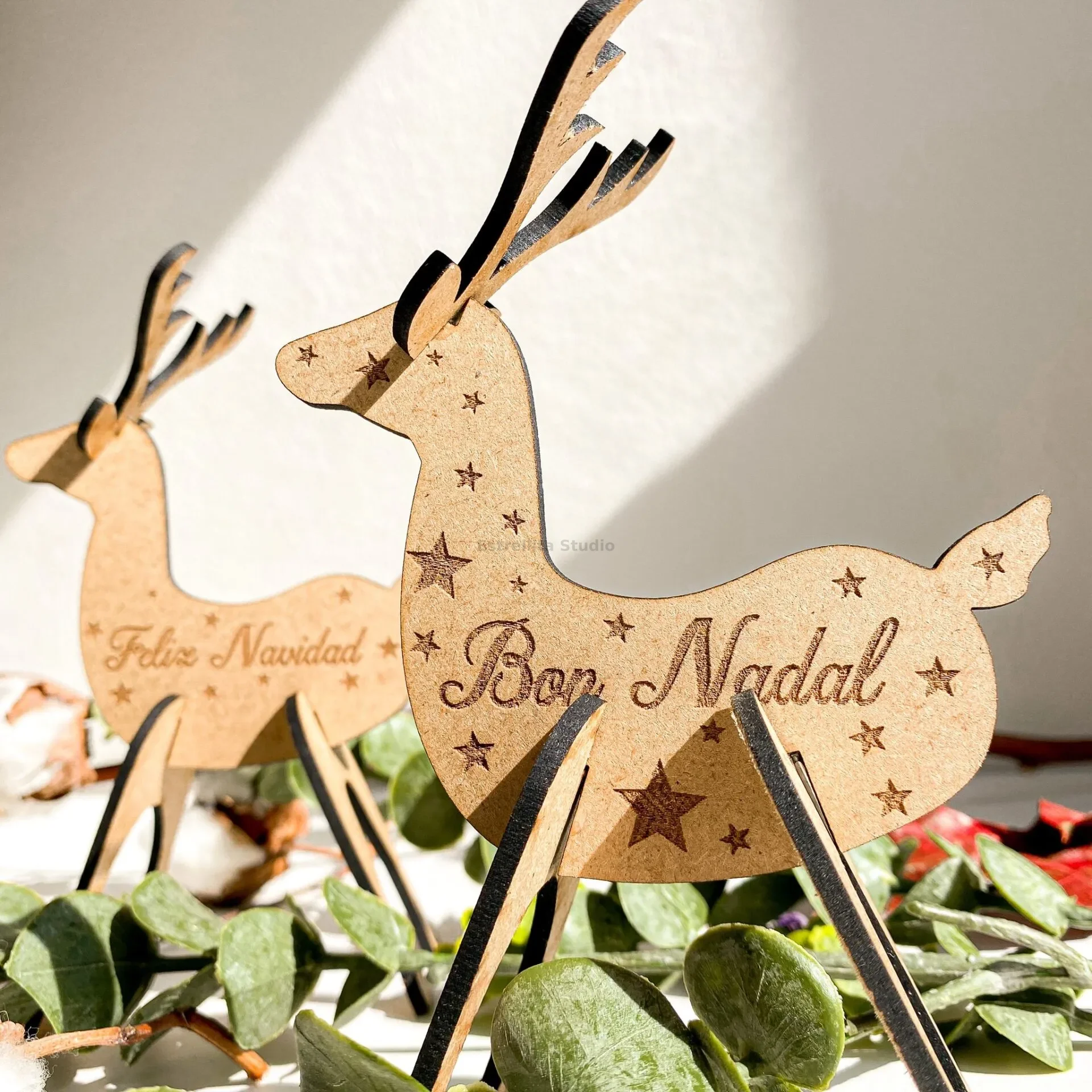 Siervo de  Madera con Nombre Marcasitio