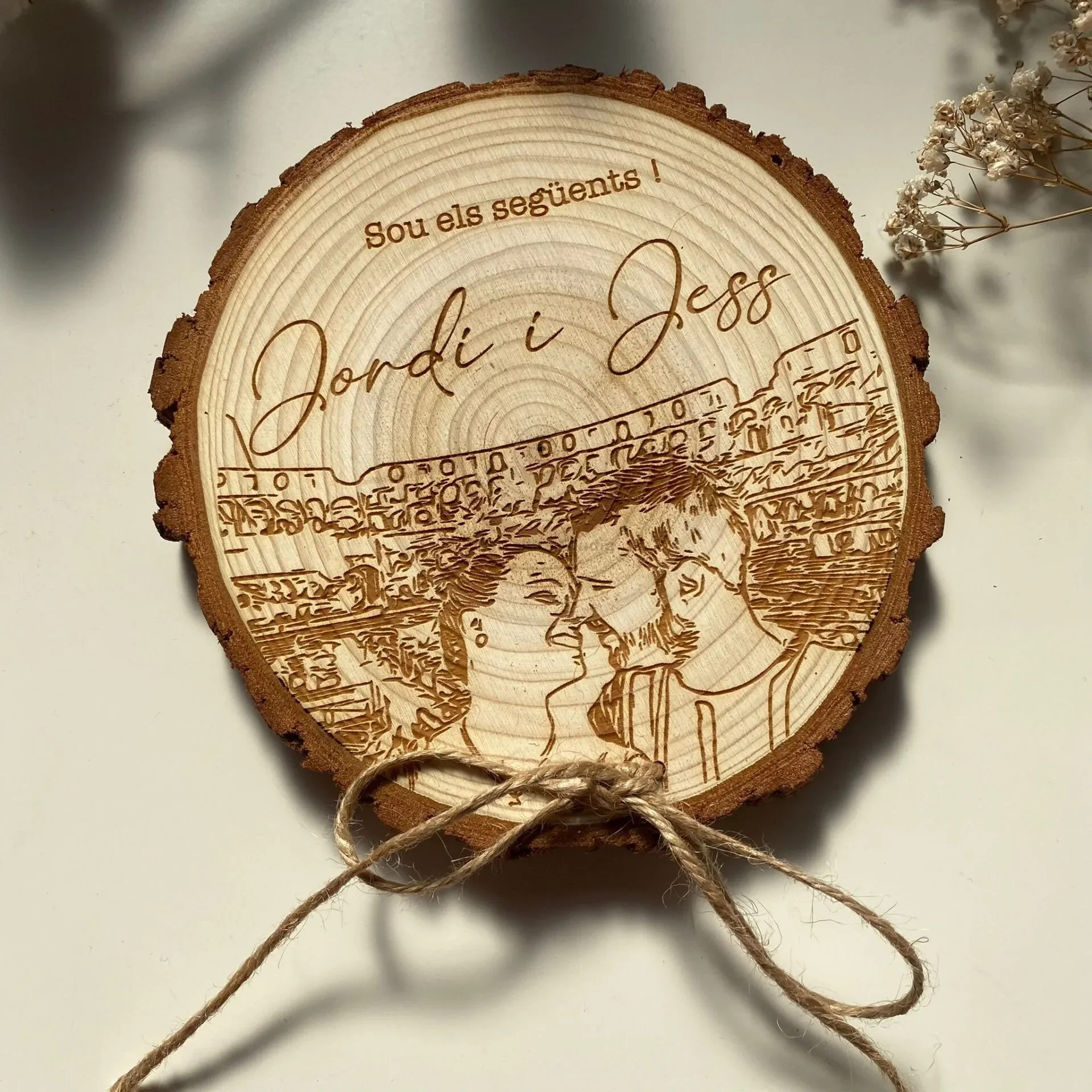 Porta Alianzas Rodaja de Madera