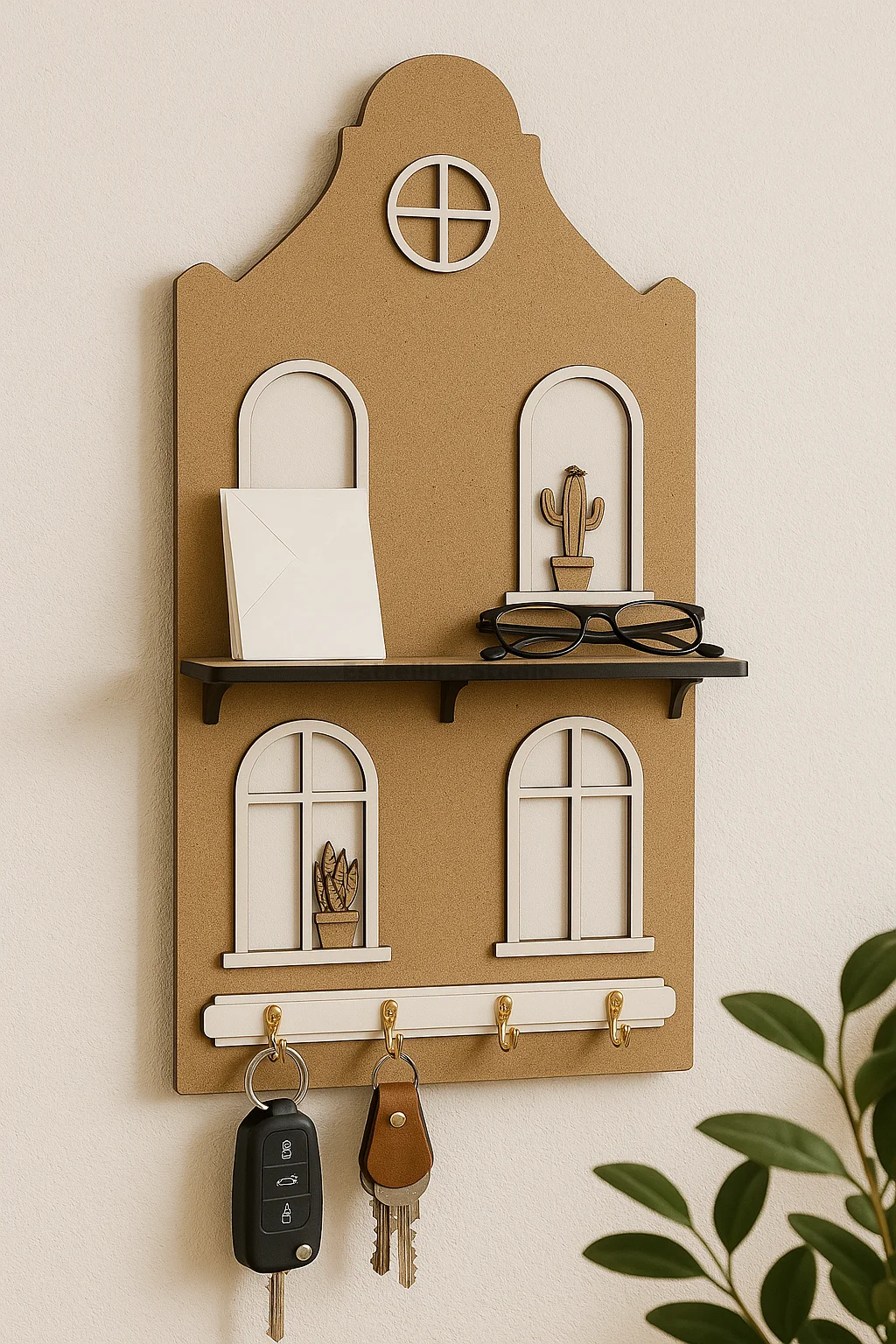 Portallaves de Casa Holandesa – Con Repisa