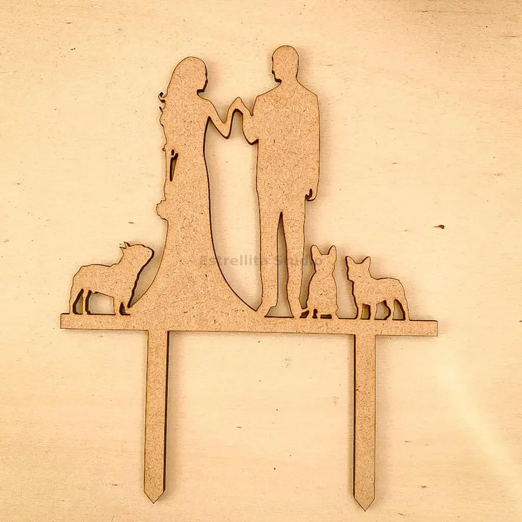 Cake topper madera