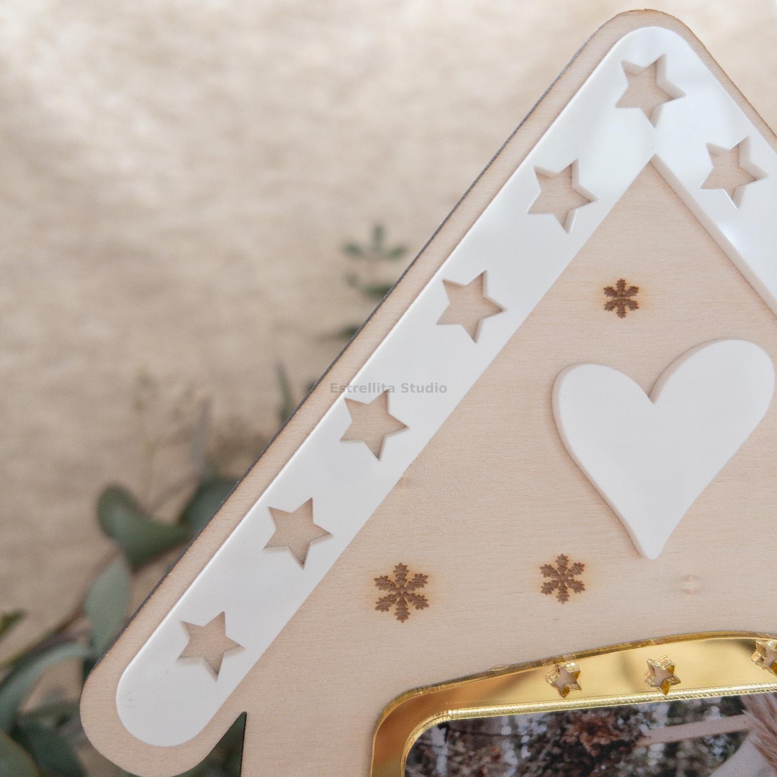 Marco Navideño Personalizado Casa de Navidad Mágica