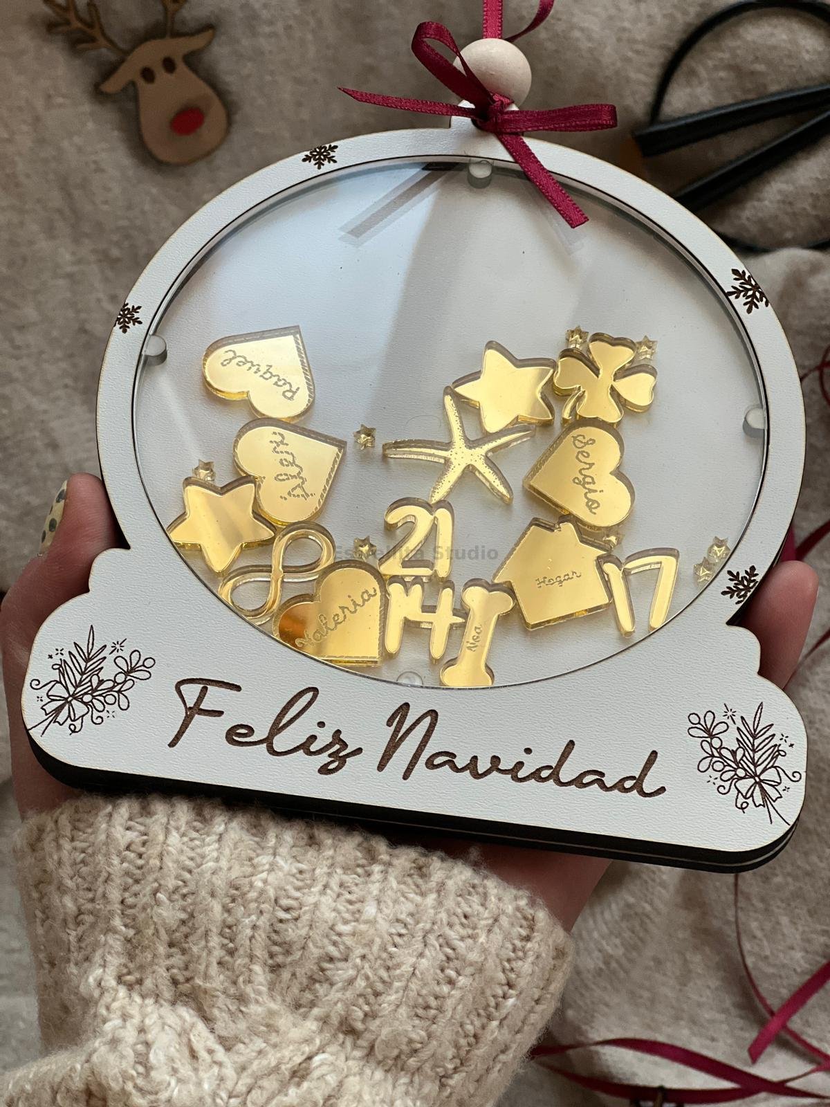 Bola esfera “Feliz Navidad”