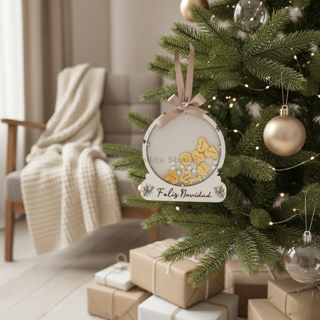 Bola esfera “Feliz Navidad”