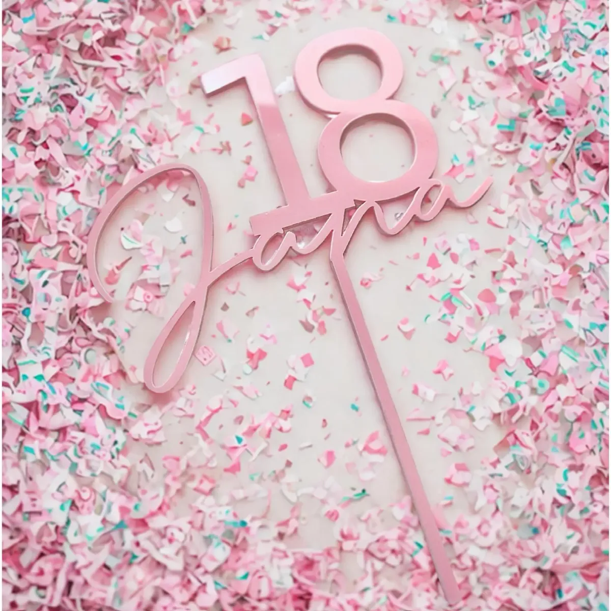 Cake topper metacrilato